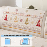 Christmas Tree Embroidery Chenille Sofa Cover