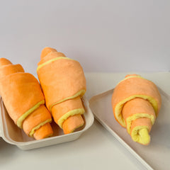 Squeaky Croissant Plush Dog Toy