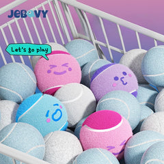 Squeaky Tennis Ball Dog Toy on Elastic Rope