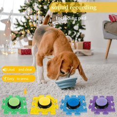 4-Pack Talking Buttons for Pets - Record & Train Your Dog or Cat!