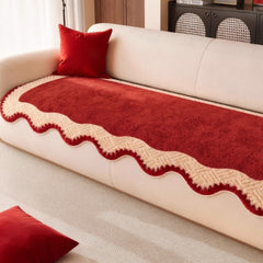 Plush Non-Slip Sofa Pad - Cat-Proof Cushion Cover with Anti-Skid Backing for Winter Warmth