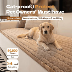 Plush One-Piece Sofa Pad for Winter