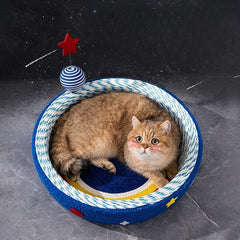 Jumbo Round Woven Cat Scratcher Bed