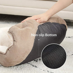 Cama autocalentable para mascotas: acogedora cama redonda con forma de donut para perros y gatos