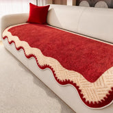 Plush Non-Slip Sofa Pad - Cat-Proof Cushion Cover with Anti-Skid Backing for Winter Warmth