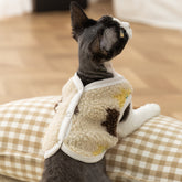 Bear Design Pet Vest - Plush Sherpa Two-Legged Sweater