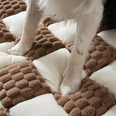 Upgraded Checkered Dog Sofa Bed