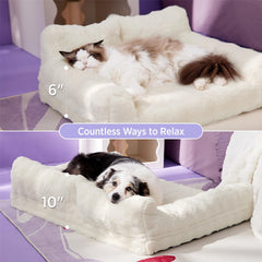 Luxury Rabbit Faux Fur Pet Sofa Bed