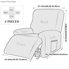 Christmas Pattern Recliner Chair Cover