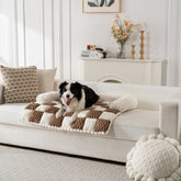 Upgraded Checkered Dog Sofa Bed