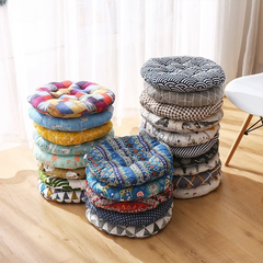 Natural Linen-Cotton Round Pet Bed