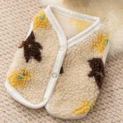 Bear Design Pet Vest - Plush Sherpa Two-Legged Sweater