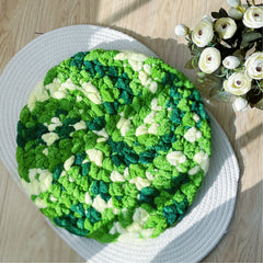 Hand-Knitted Round Pet Bed