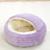 Winter Warm Cat Bed - Snug Semi-Enclosed Snail Shell Design