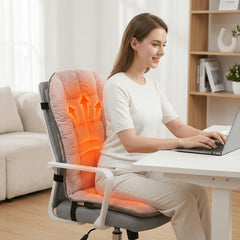 Almohadilla térmica de doble zona con 9 temperaturas y soporte para la espalda