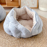 Corduroy Pet Sofa Bed with Washable Cover - Plush Thick Cushion