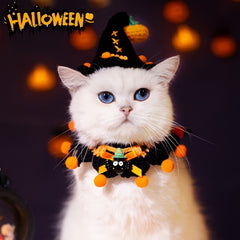 Ensemble de 6 colliers et bavoirs pour chien tricotés à la main pour Halloween