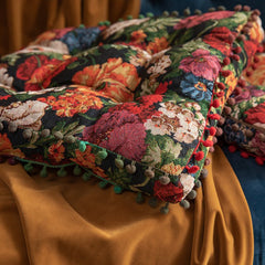 Floral Jacquard Floor Cushion Pillow