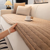 Plush One-Piece Sofa Pad for Winter