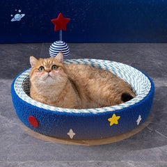 Jumbo Round Woven Cat Scratcher Bed