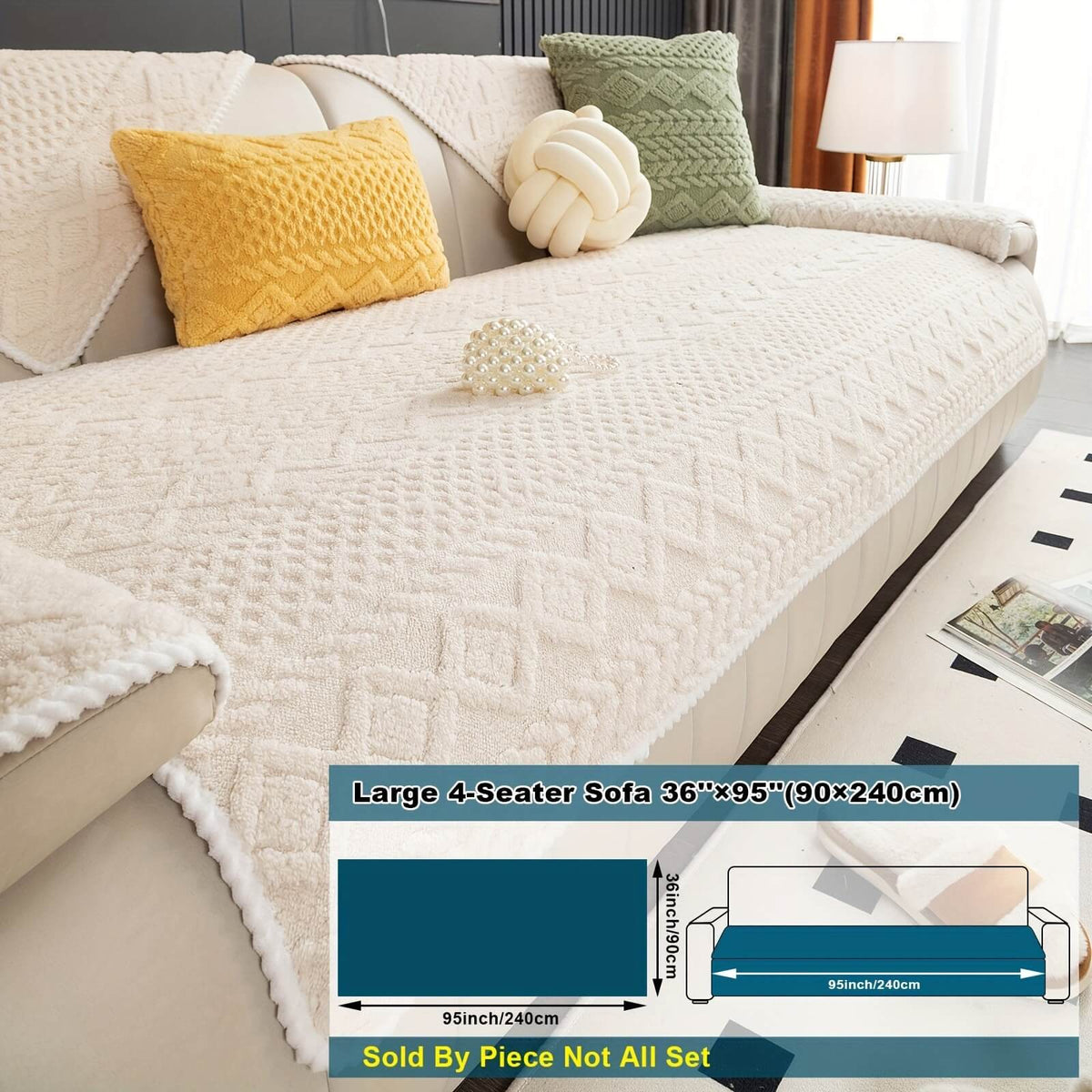 Classic Jacquard Velvet Sofa Slipcover