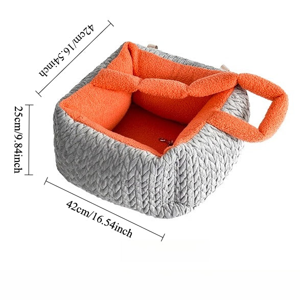 Universal Pet Car Seat, Dog Booster Seat with Safety Leash - Soft Plush Bed & Console Pad for Small Dogs and Cats Under 15 lbs