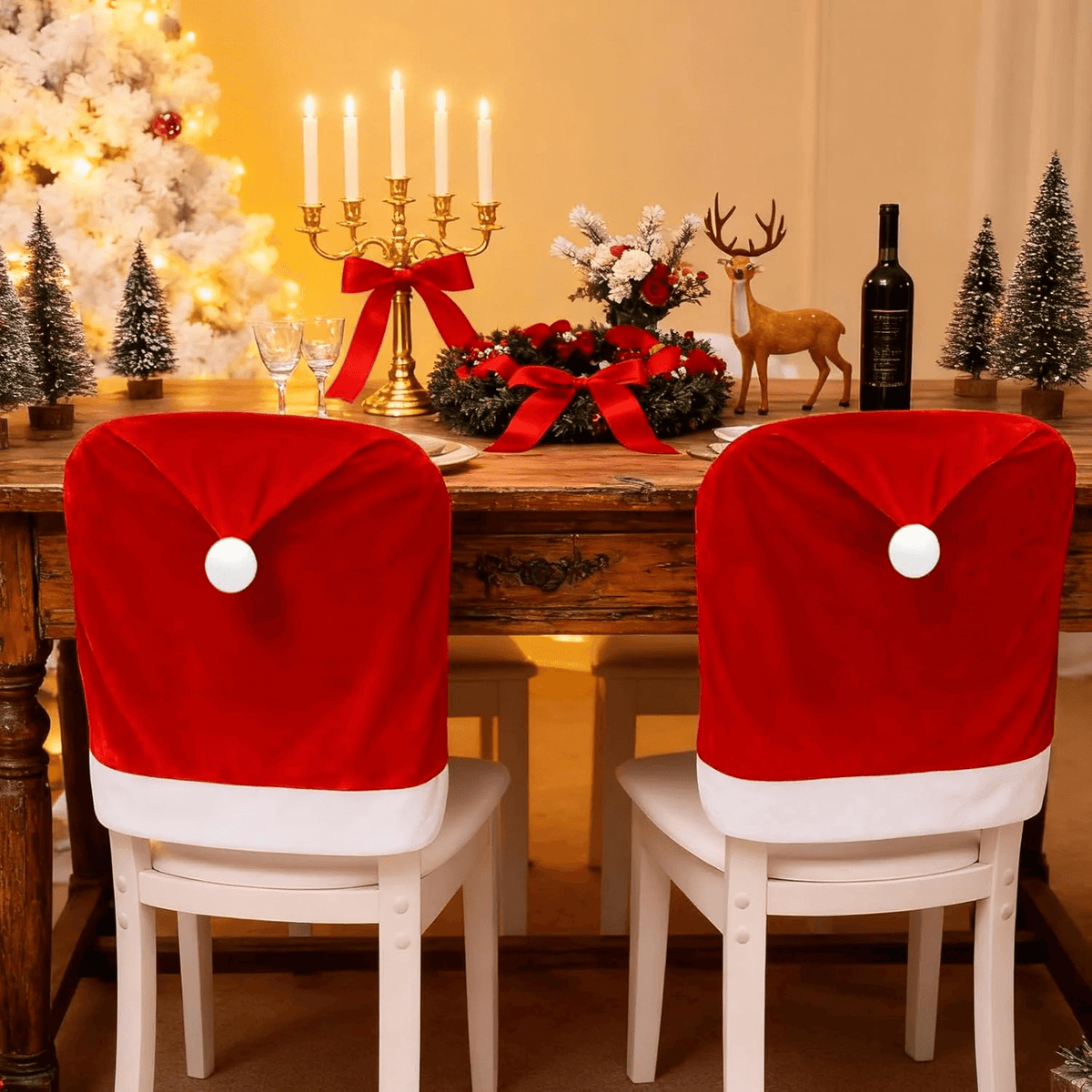 Set of 4 Christmas Chair Covers