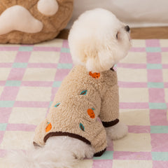 Winter Dog Hoodie with Full Embroidery