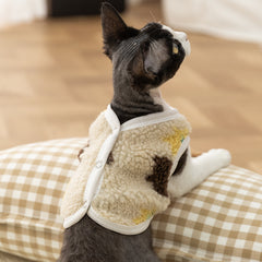 Bear Design Pet Vest - Plush Sherpa Two-Legged Sweater