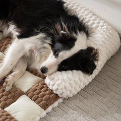 Canapé-lit pour chien à carreaux amélioré 