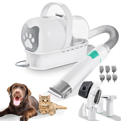 Kit de toilettage pour animaux de compagnie 7 en 1 avec aspiration sous vide