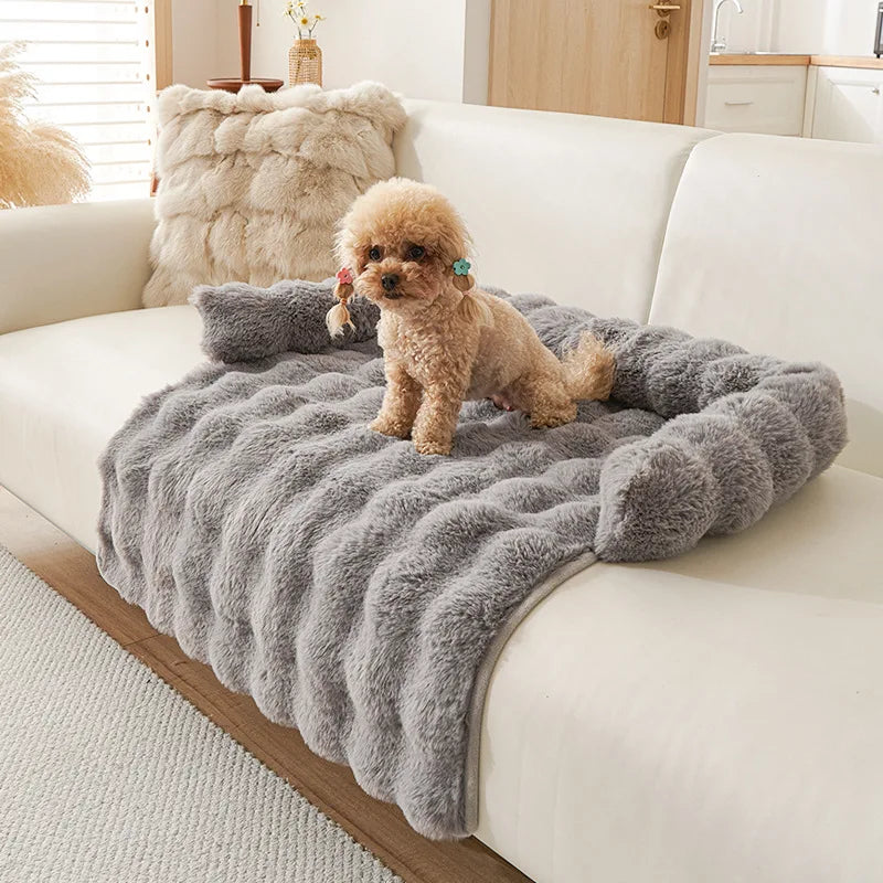 2-in-1 Plush Pet Mattress & Sofa Cushion for Cats and Dogs