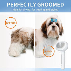 2-in-1 Spray Grooming Brush for Cats & Dogs, Detangling & Deshedding Comb