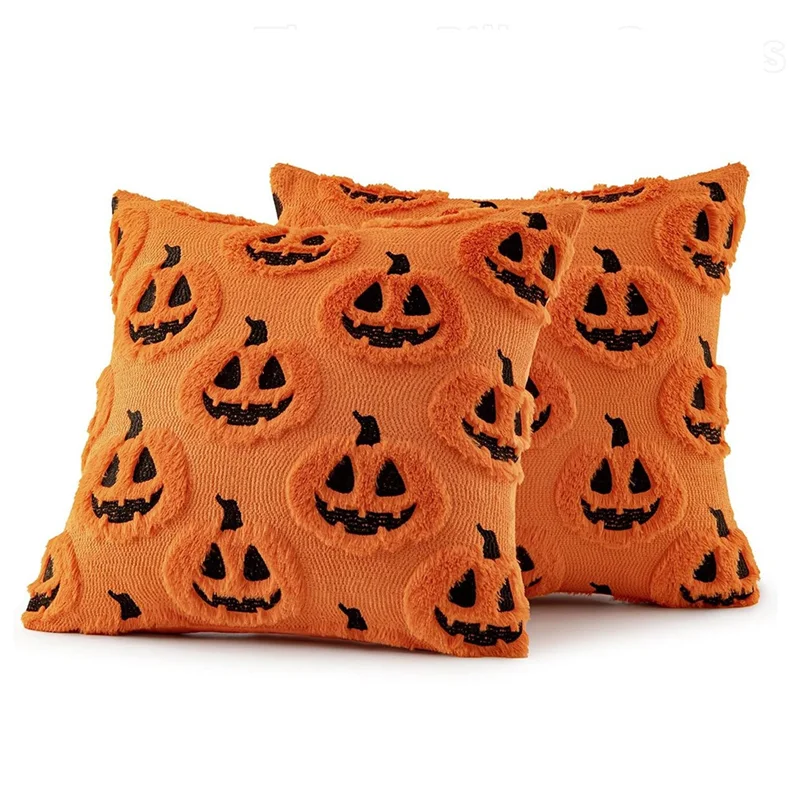 2PCS Halloween Pumpkin Pillow Covers