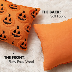 2PCS Halloween Pumpkin Pillow Covers