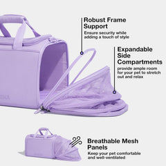 Expandable Pet Tote Bag - Airline Approved Carrier for Cats & Small Dogs