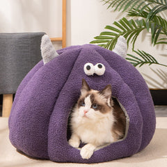 Enclosed Plush Cave Bed