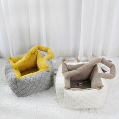 Universal Pet Car Seat, Dog Booster Seat with Safety Leash - Soft Plush Bed & Console Pad for Small Dogs and Cats Under 15 lbs